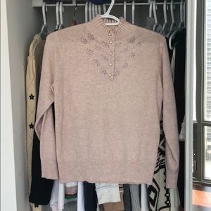 Pink beige cashmere sweater